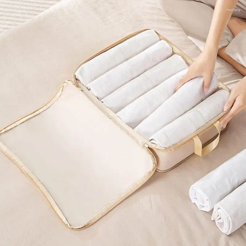 3PCS Compression Packing Cubes Expandable Storage Travel Luggage Bags  Organizer