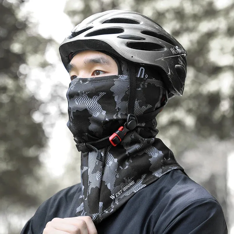 Cycling Caps Masks WEST BIKING Winter Cycling Caps Full Face Tactical Balaclava Mask Warm Fleece Camo Men Hat MTB Road Bike Thermal Sport Gear 231213