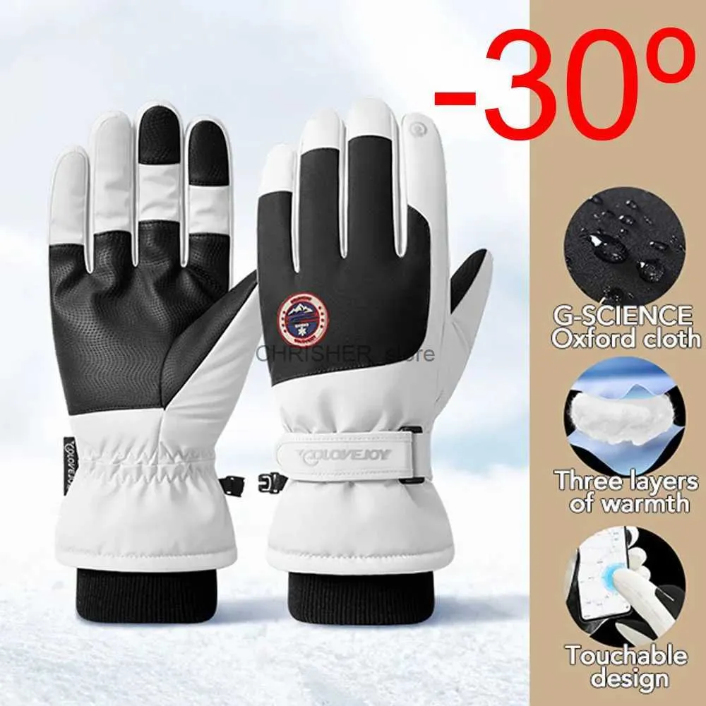 Ski Gloves NEWBOLER Men Women Winter Skiing Snowboarding Can Touch Screen Waterproof Thermal Thick Snow Gloves Snowmobile MittensL23118