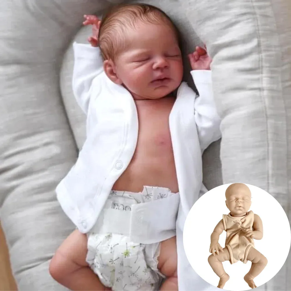 Dolls Be Reborn Doll Kit born 16 inches Zendric Reborn Doll Kits Blank Unpainted Unfinished Baby Mold DIY Doll For Girls 231214