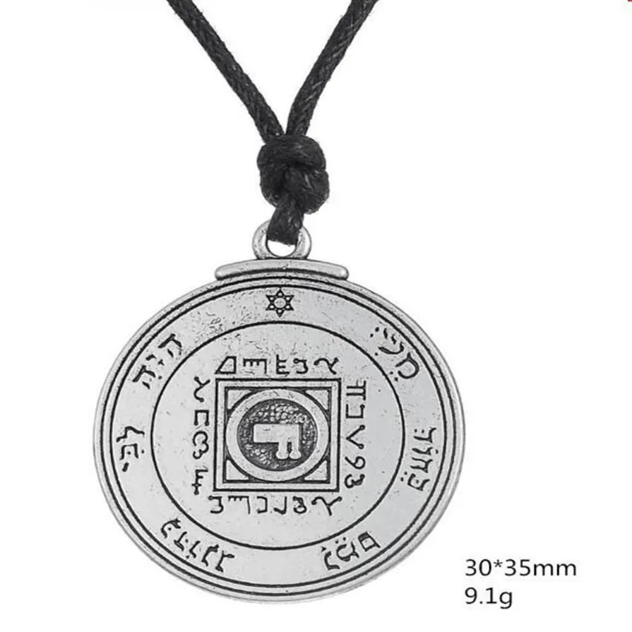 W17 Punk Solomon Ultimate Love Talisman Chave de Solomon Seal Pingente Colar Viking Runas Wicca Jewelry271v