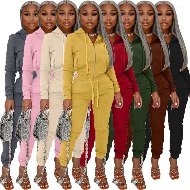 Calças femininas de duas peças mudan outono streetwear outfit conjunto combinando com capuz collants camisola feminina roupas esportivas 2 peças