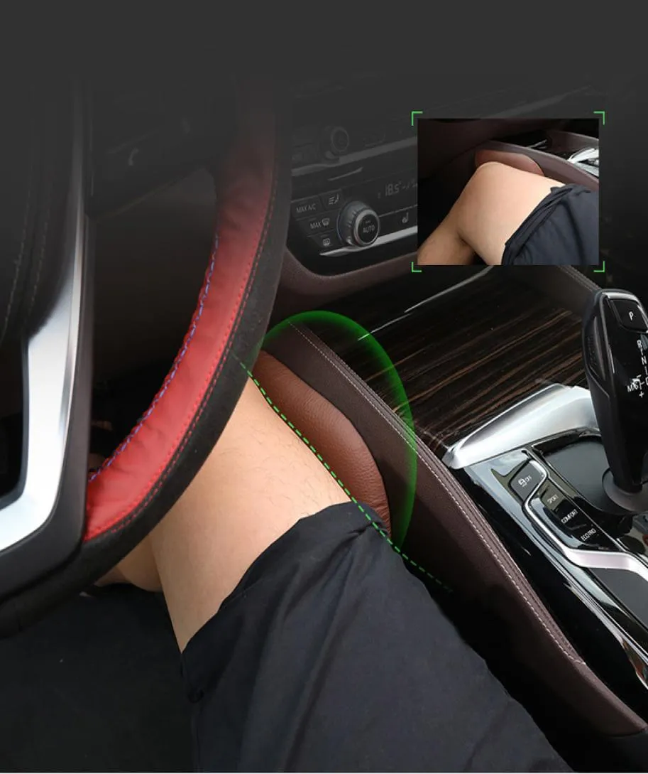 Auto Styling Lederen Beenkussen Knie Pad Dij Ondersteuning Kussen Interieur Accessoires voor BMW 1 2 3 4 5 6 7 Serie X1 X3 X4 X5 X6 Z4 2745496