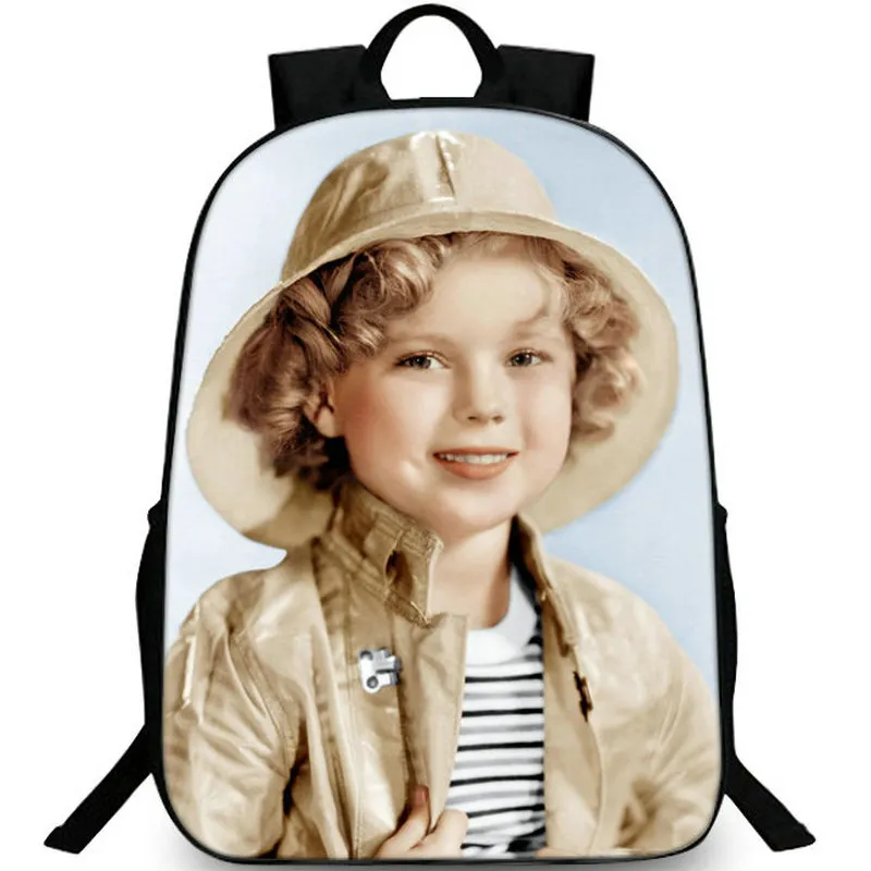 Shirley Temple Ryggsäck Star Daypack Actress School Bag Casual Packsack Print Rucks Bild skolväska fotodag