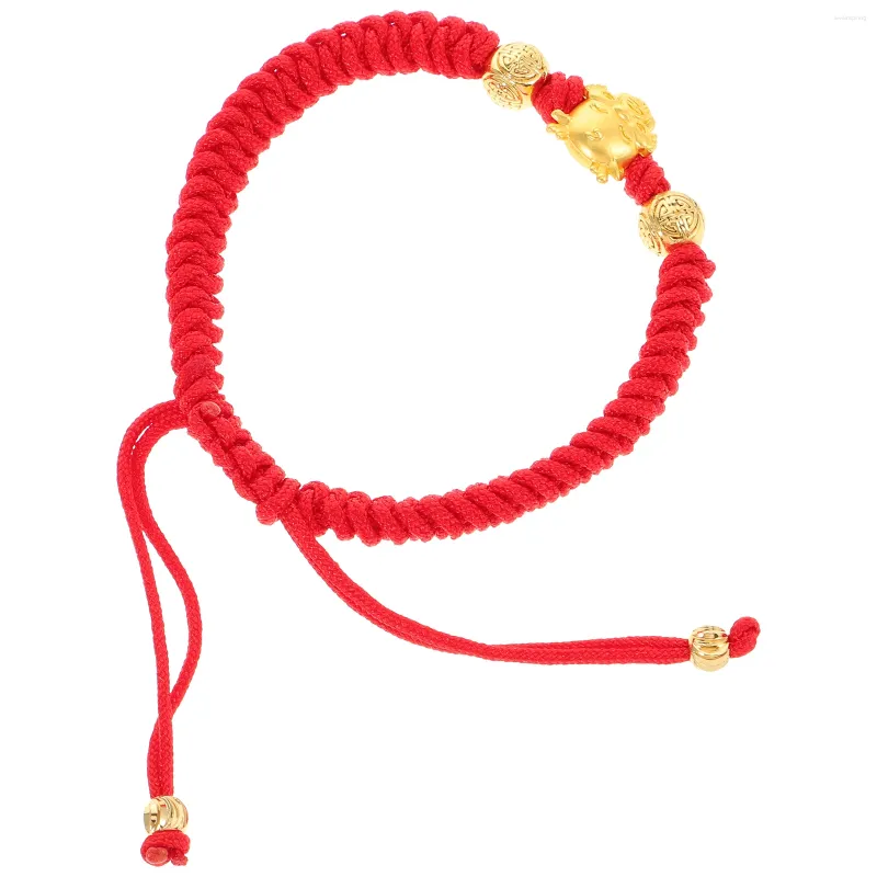 Charm Armband Red String Armband Dragon Animal 2024 Year Fengshui Lucky Attrahera rikedom Lycka till Gift Män kvinnor