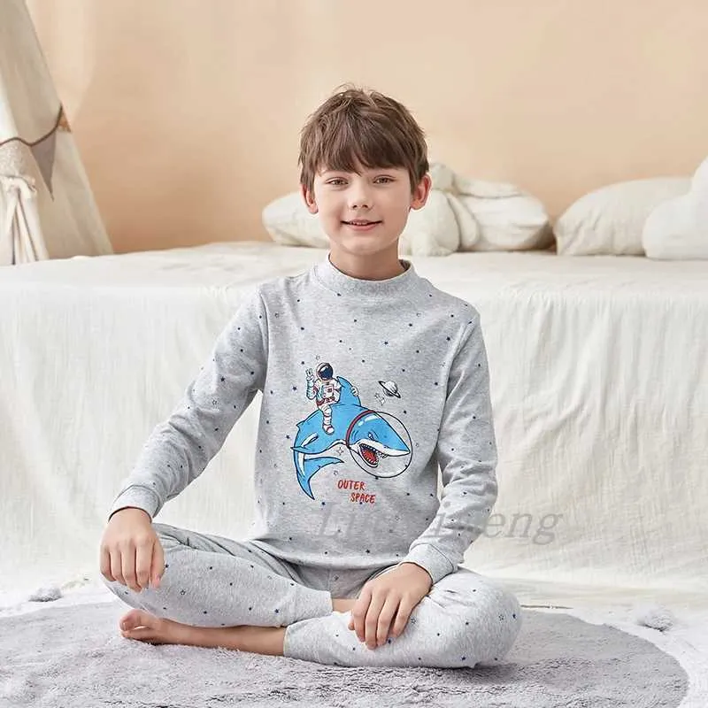 Pajamas Big Boys Pajamas Winter Long Sleeve Childrens Clothing