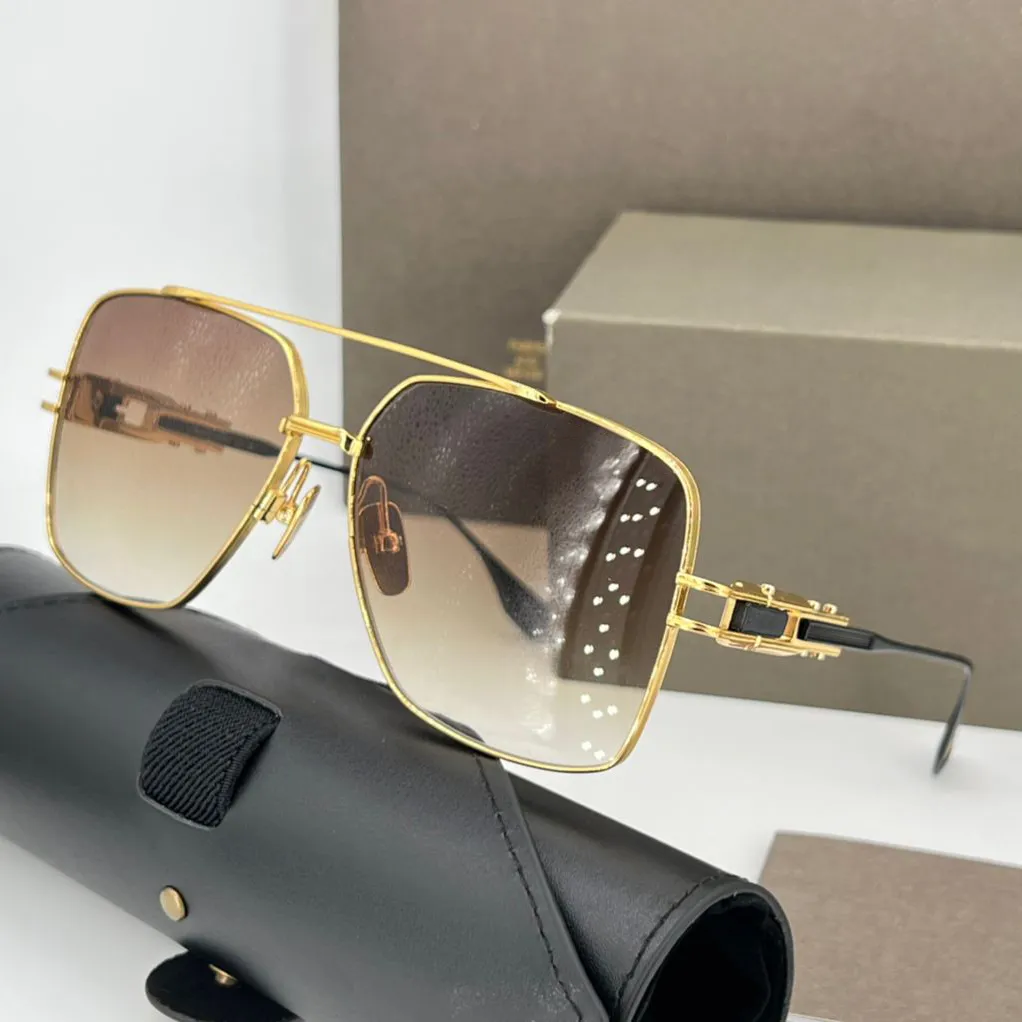 Sonnenbrille für Männer und Frauen, Retro-Brillendesigner, DTS 159 GRAND-EMPERK-Stil, Anti-Ultraviolett, Vollformat, zufällige Box