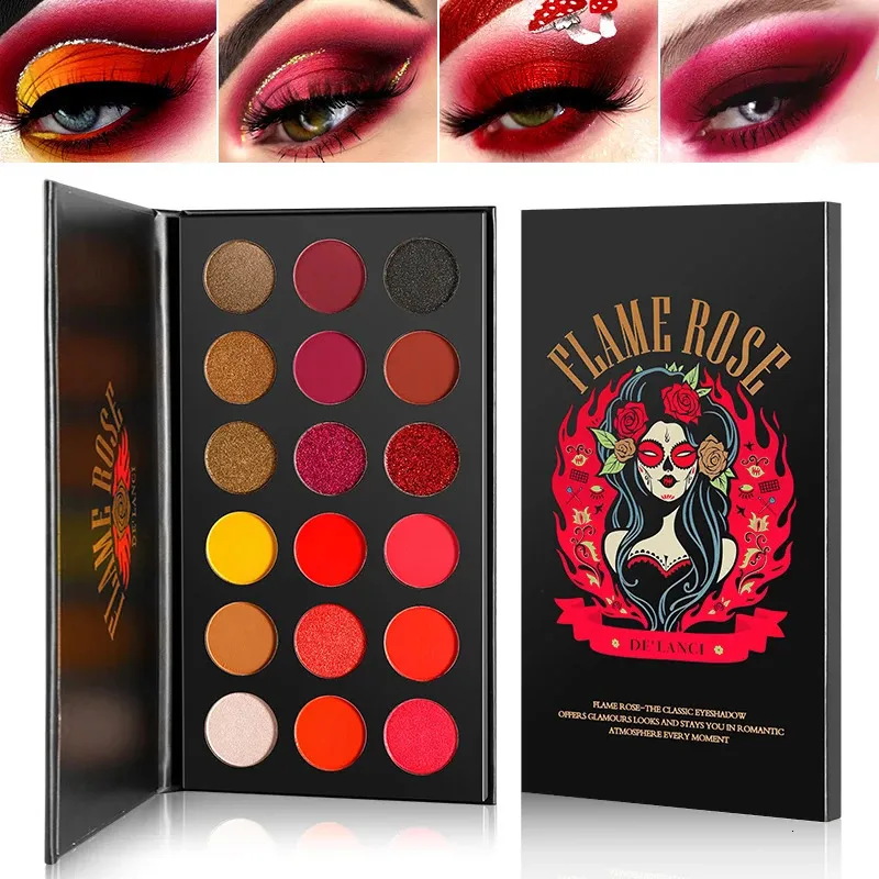 Eye Shadow FLAME ROSE Red Eyeshadow Makeup Palette Professional