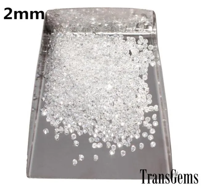 TransGems 2 mm, 0035 Karat, insgesamt 1 CTW F-Farbe, zertifizierter, im Labor gezüchteter Moissanit-Diamant, lose Perlen, Test positiv6052446