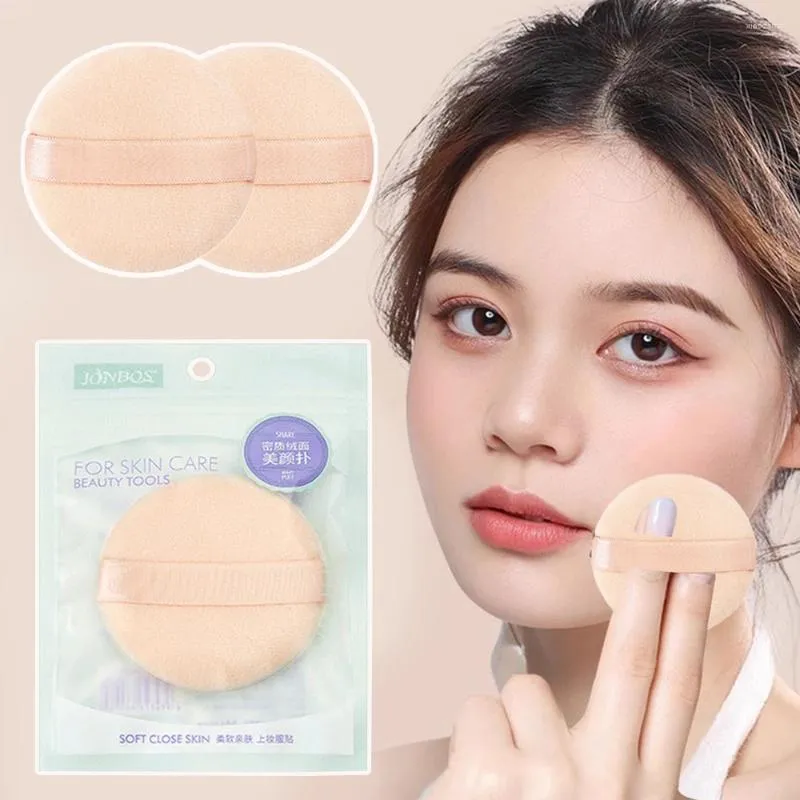 Esponjas de maquiagem 2 pcs pó puff reunindo quadrado skincare dupla finalidade esponja cosméticos algodão macio solto