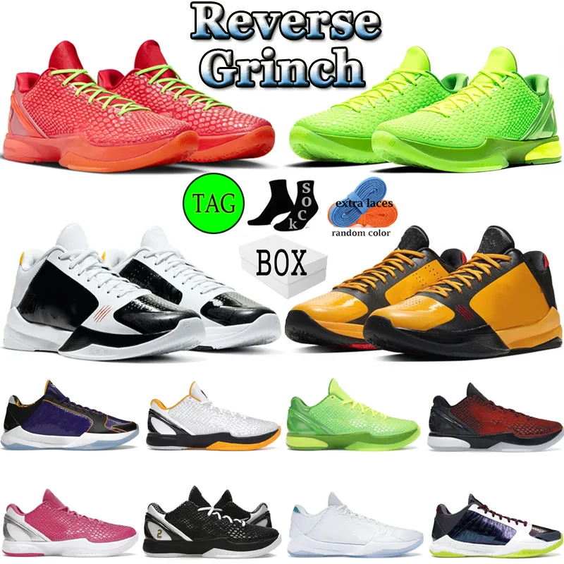 Original basketball shoes for men 6 Proto Reverse Grinch Think Pink Bruce Lee Alternate Challenge Red Grinch mens trainers sports sneakers tennis shoes with box