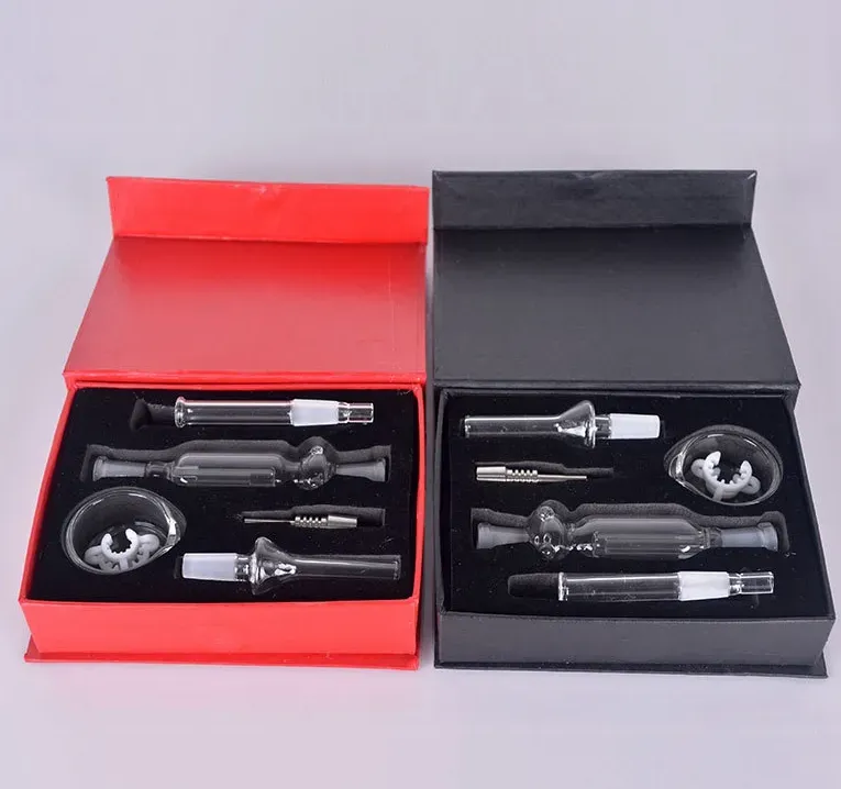 10 mm Nektarsammler Kits Mikro -NC -Bong -Kit Rauchen mit Edelstahlglasspitzen Wasserrohre Bongs Öl Rig Dab Rigs Vaporizer Geschenk LL