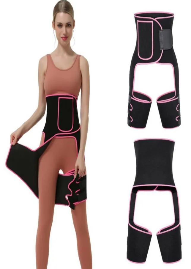 Neoprene slim lårtrimmer ben shapers bantningsrem midjetränare svettformat fett fett brinnande kompressbälte 20209163772