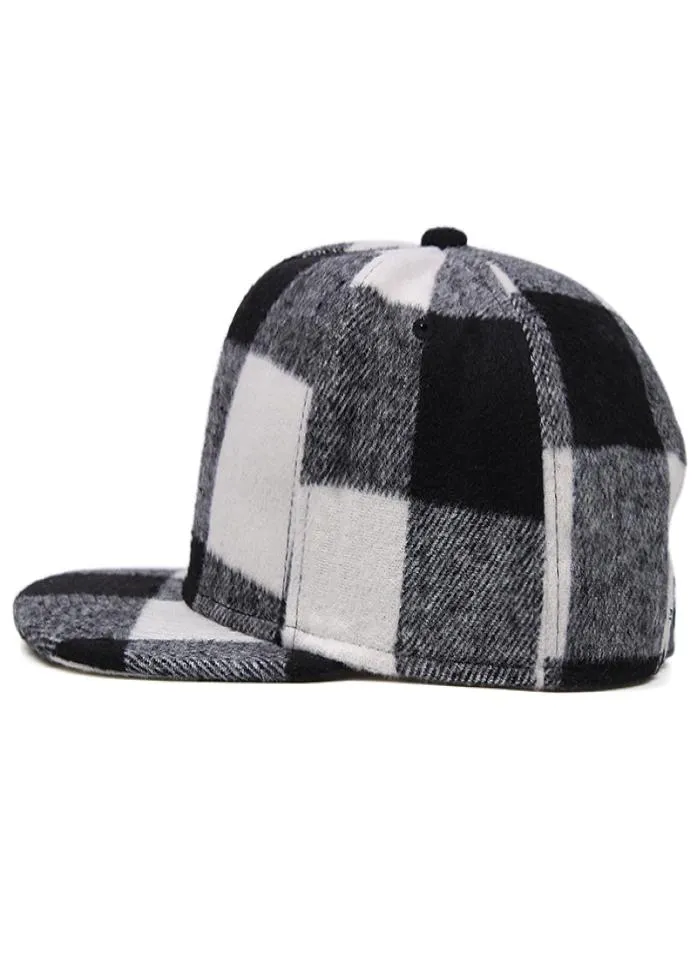 Berretto da baseball scozzese classico bianco per uomo cappello snapback regolabile berretto hip hop berretti da baseball da donna Cappello in lana autunno e inverno1661787