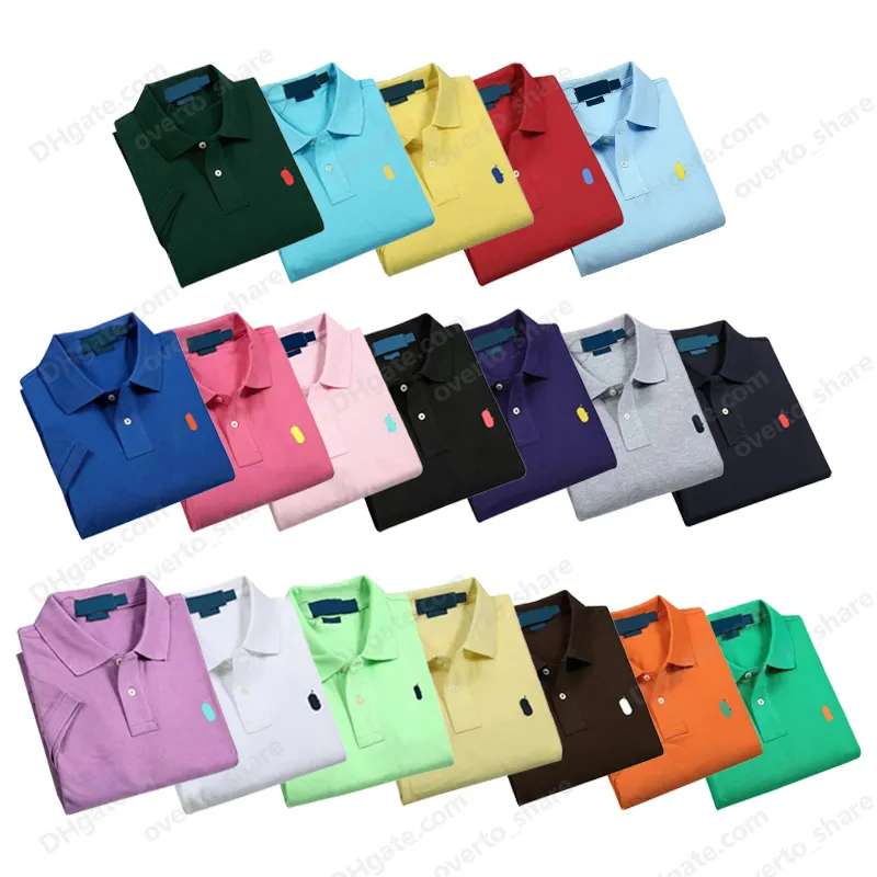 Mens Polos Small pony Ralph Men short sleeve Tee Cotton Business laurens polo Shirts Casual