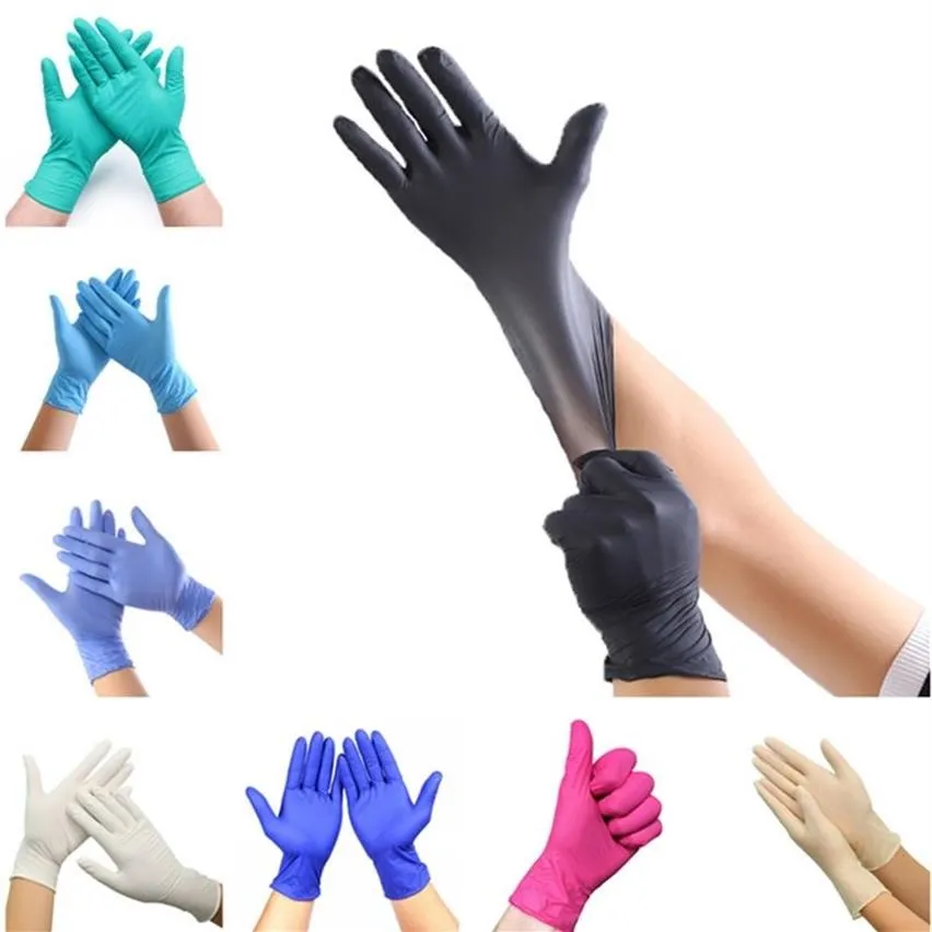 Washing gloves 100 PCS Disposable Gloves Latex Dishwashing Kitchen Work Rubber Garden Gloves Universal For Left and Right Hand 2012149