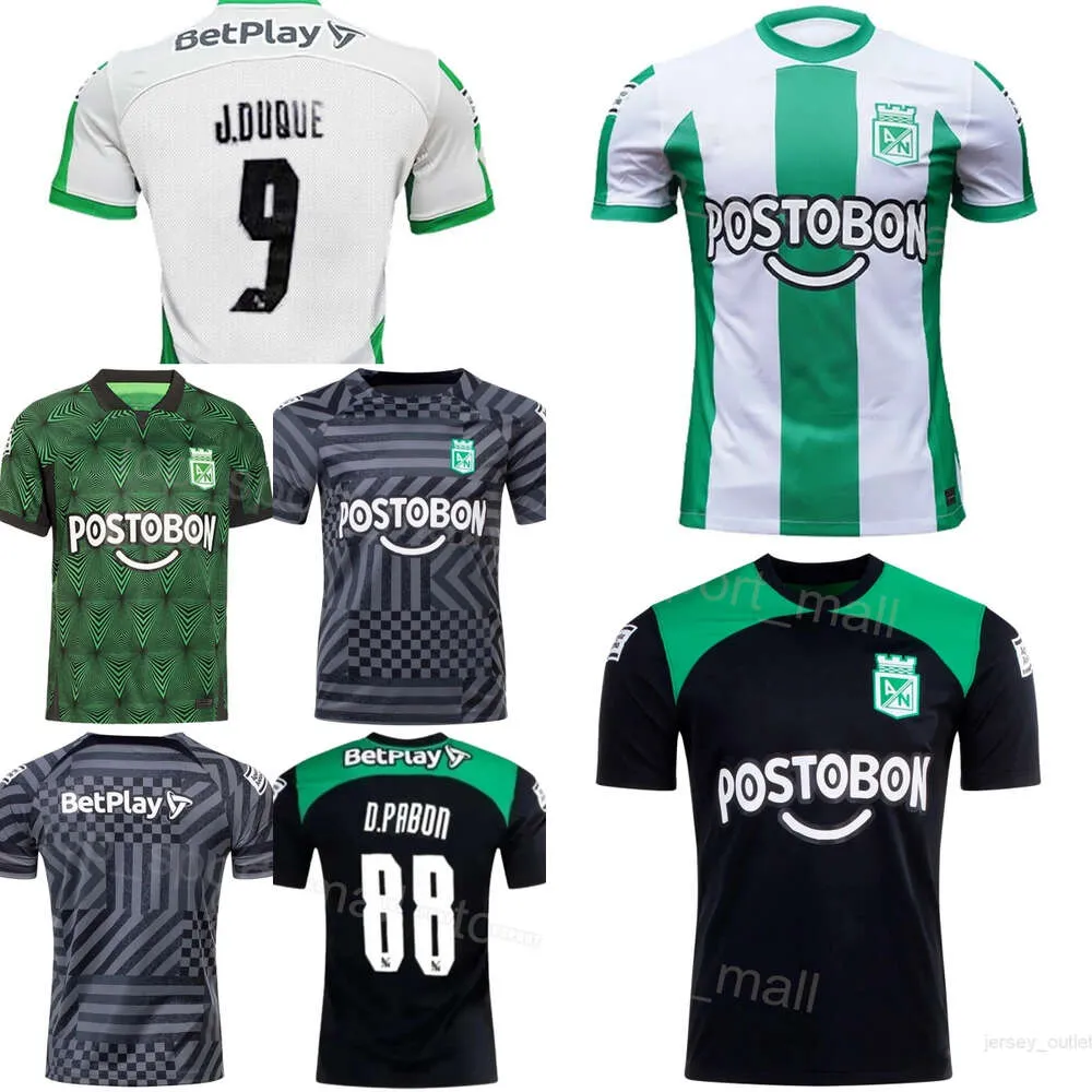 Equipo del club 2023-2024 Hombres Soccer Atlético Jerseys Nacional Jerseys 88 Pabon 21 Angel 18 Goez 20 Bangurto 10 Barrera 6 Kits de camisa de fútbol romano Uniforme Número de nombre personalizado