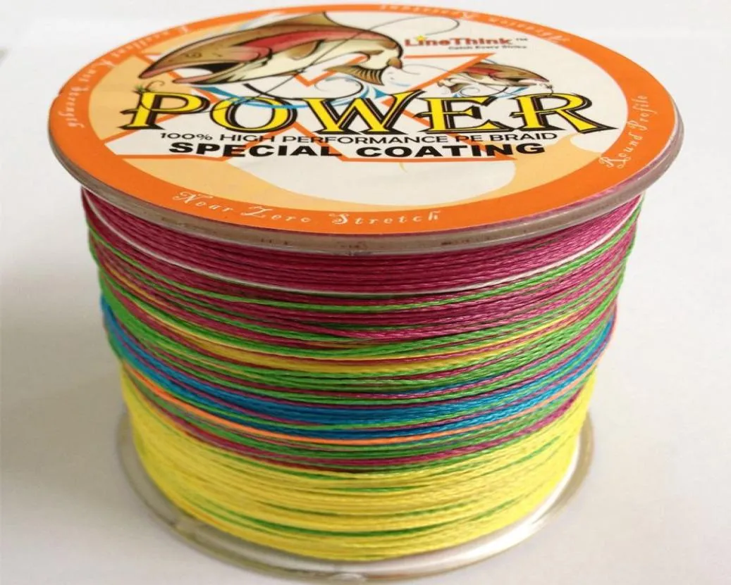 Lenza da pesca intrecciata POWER a 4 fili 500 m Linea multifilamento giapponese 10lb100 LB Incredibile Superline Zero Stretch1156847