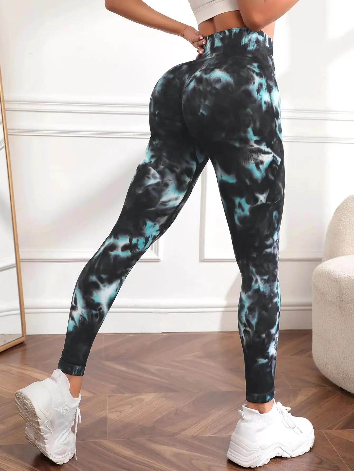 Womens Pants S Tie Dye Seamless Legging For Gym Yoga Push Up