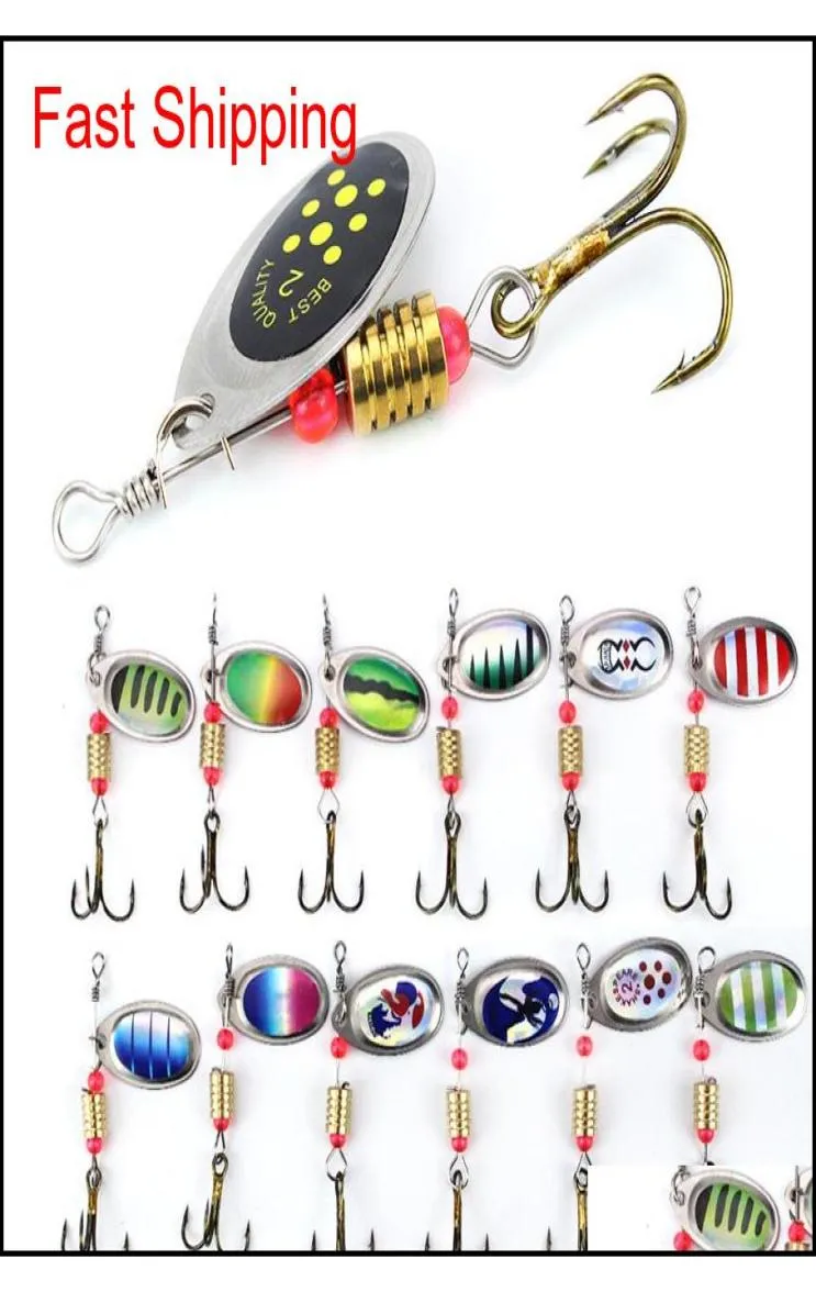 6cm 25g leurre de pêche à la carpe en métal appât vibrant Spinner cuillère leurres rotatif métal paillettes Wob GYV hairclippers20119742892