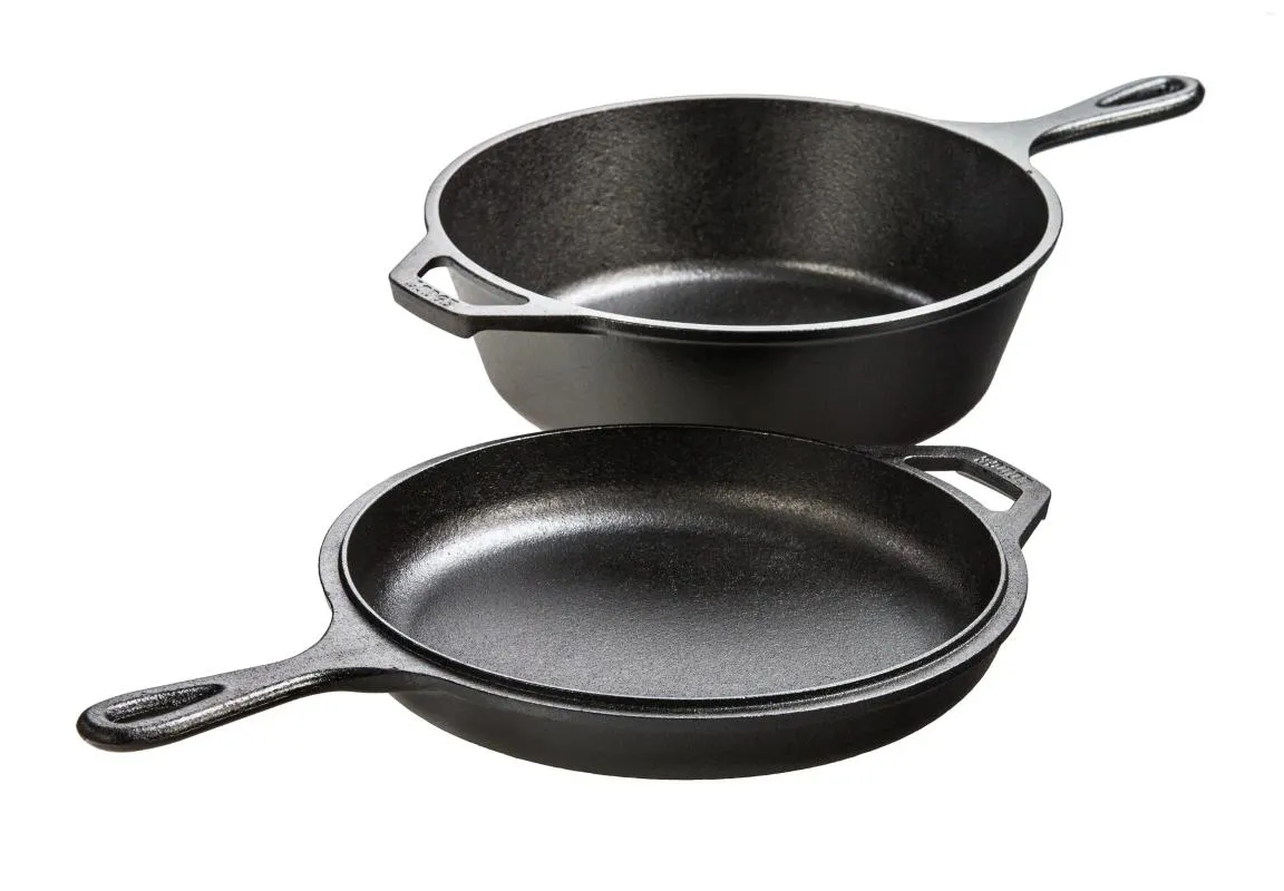 Pans Lodge Cast Iron 3.2 Quart Seasoned Combo Cooker