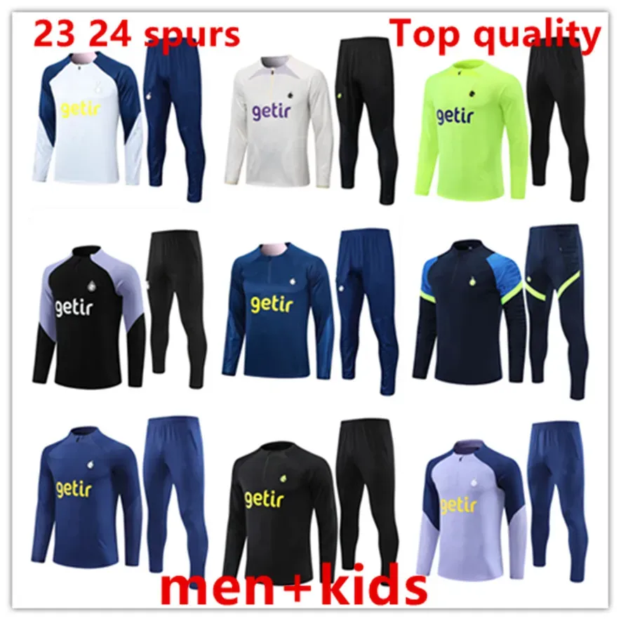 22 23 24New Hot Spurs Tracksuit Soccer SET Training suit 22 23 Short sleeve and sleeveless Long sleeve KANE tracksuit football jacket chandal futbol adult and kids sui