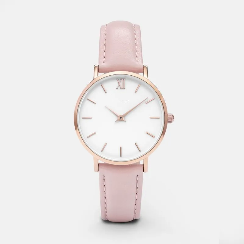 Minimalist Womens Casual Watch with Leather Band 41 mm Alloy  display picture 3