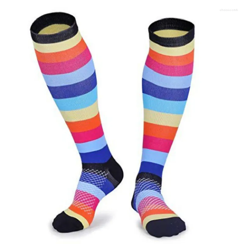 Frauen Socken Europa Und Vereinigten Staaten Sport Elastische Kompression Hohe Lange Rohr Laufen 10 paare/los
