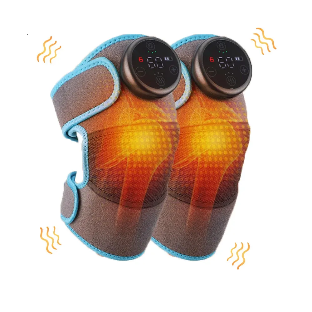 Massaggiatori per gambe Massaggiatore elettrico per ginocchio Riscaldamento articolare Vibrazione Massaggio Terapia Supporto per gomito Artrite Dolore Fisioterapia Cuscinetto termico 231214