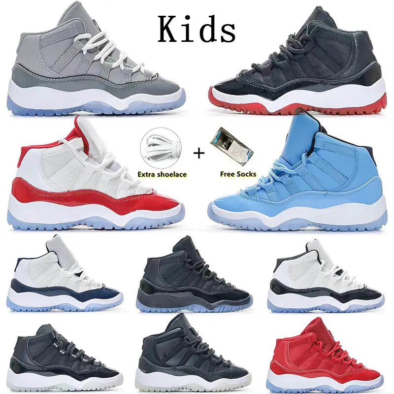 Jumpman 11 Kids Shoes Basketball 11s Cherry Toddler Baby Boys Girls Girls