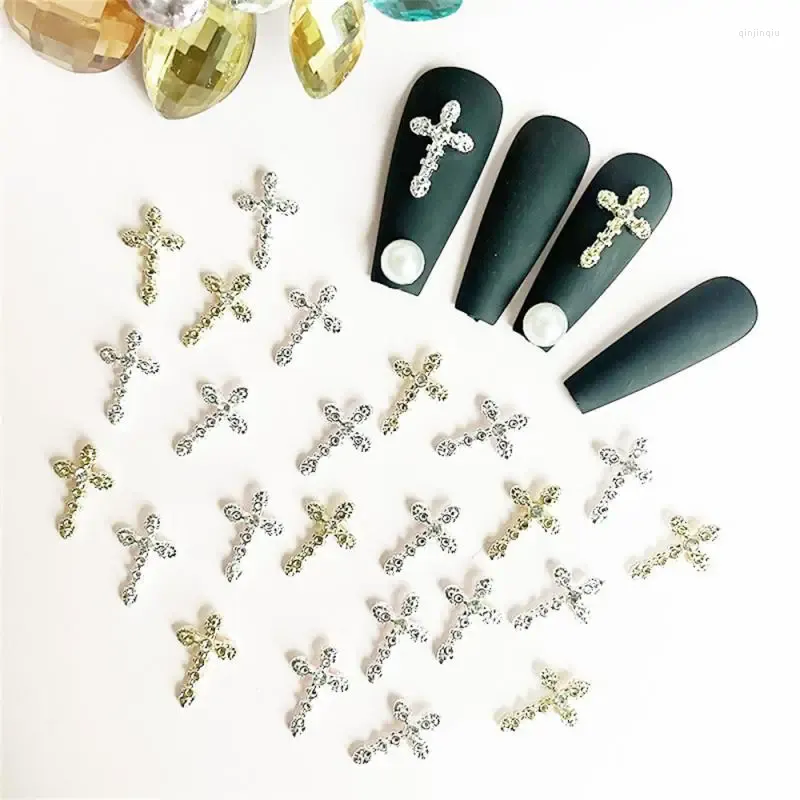 Nail Art Decorations Alloy Accessories High-quality Materials Retro Small Version Cross Mini Manicure