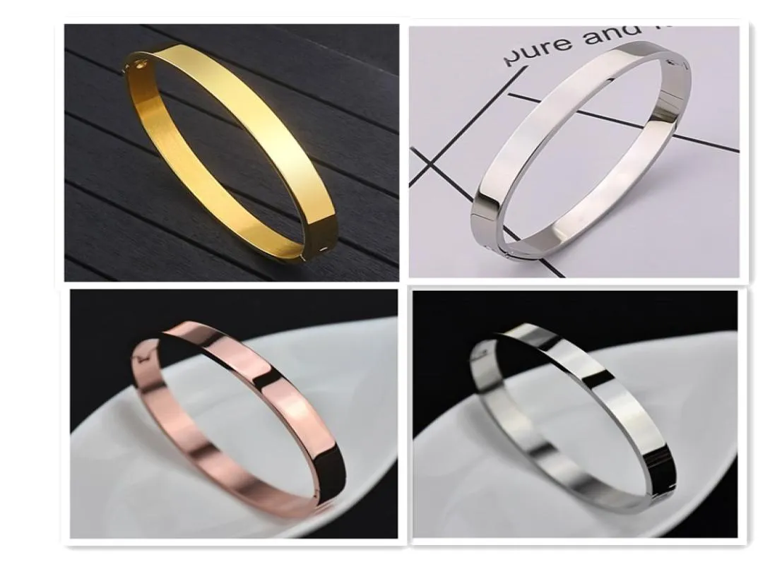 Rose Gold 316L rostfritt stålskruv armband med skruvmejsel och stenskruvar med ruta 2020 kvinnors armband1466398