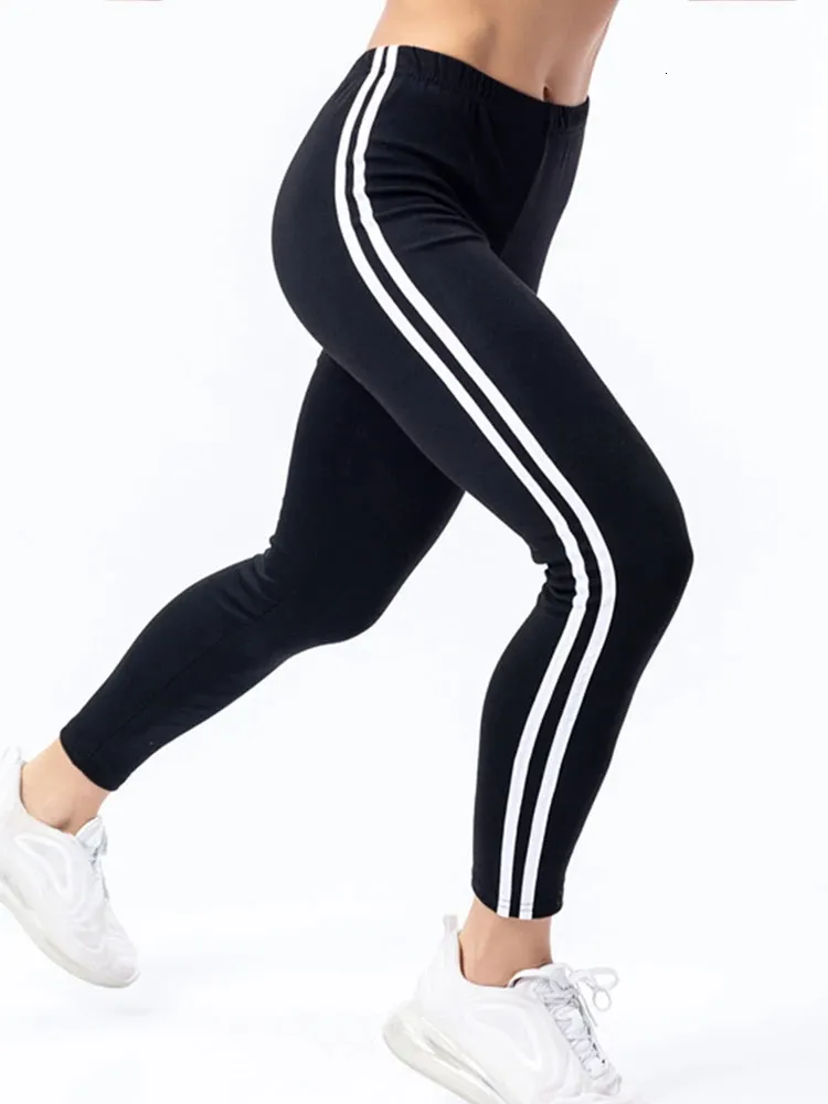 Women's Pants S randiga tryckta leggings Sexig träning Leggin Push Up Jeggings Black High Stretchy Elastic Midje Gym Fitness 231214