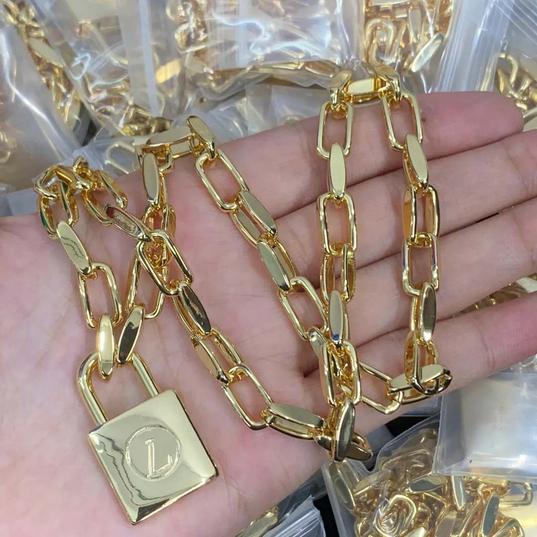 Designer di collana di serratura da uomo Collane in oro di lusso donna catene argentata Collana Fashi