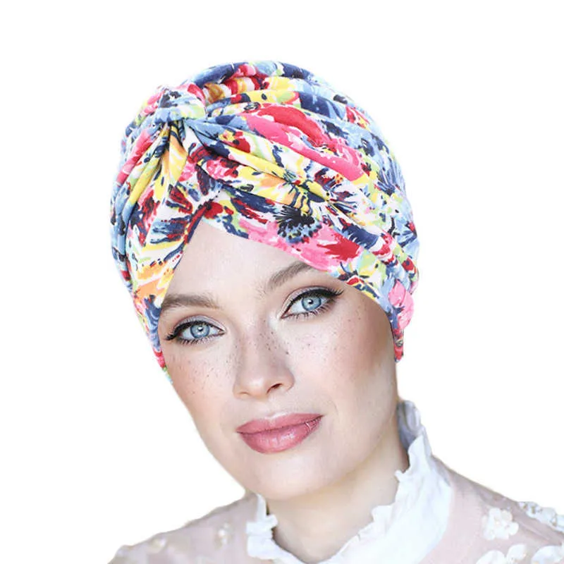 National Coiffe Écharpe Chapeau Élastique Coton Indien Mode Robe Tjm-412