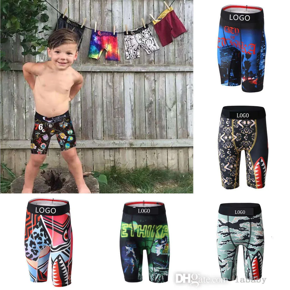 Barn underkläder byxor pojkar designer boxare bror avslappnade sport korta byxor tecknad strand shorts boxare märke man