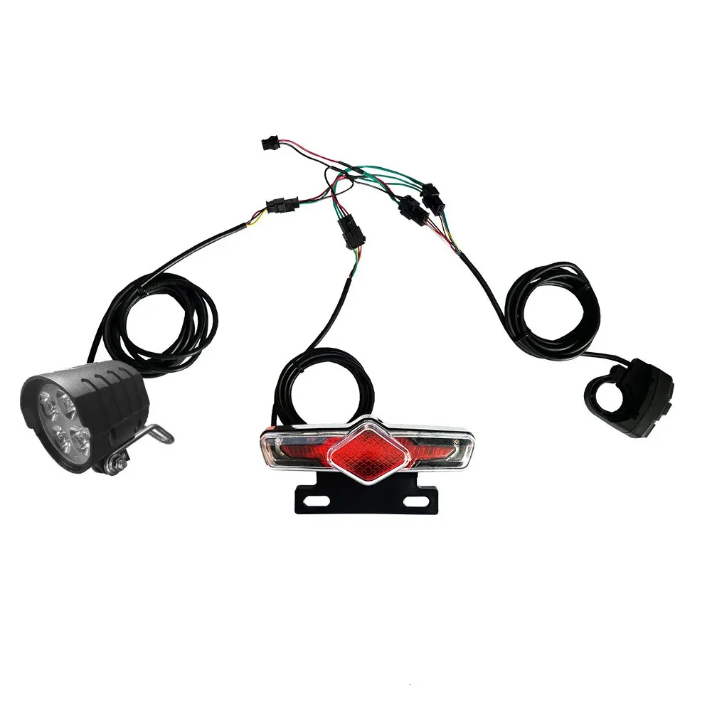 Deragliatori bici 1 set luce anteriore elettrica posteriore DK336 cavo interruttore bicicletta LED 231214