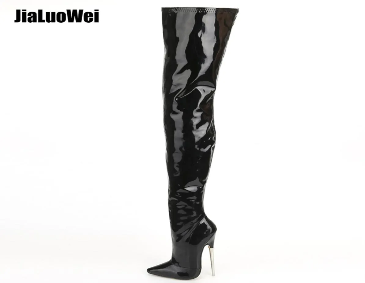 Stivali in pelle con tacco a spillo cheap