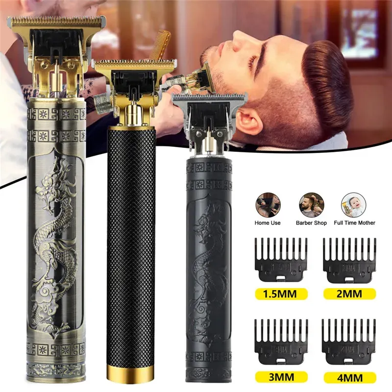 T9 usb máquina de cortar cabelo elétrica para homens máquina de corte de cabelo recarregável homem barbeador aparador barbeiro profissional aparador de barba ll