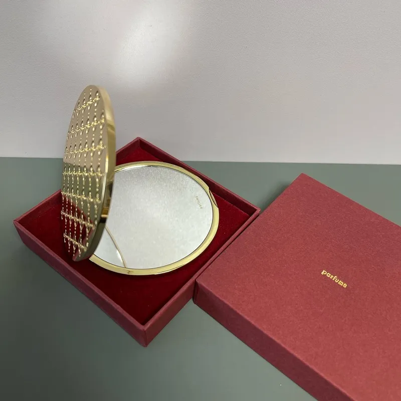 Flora Luxury Silver Compact Mirror Travel Makeup... 