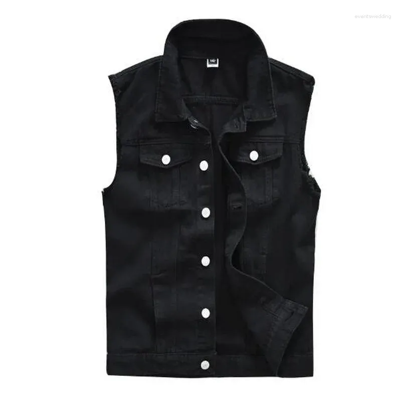 Gilets pour hommes printemps/été/automne hommes Denim gilet sans manches veste Jean gilet taille asiatique