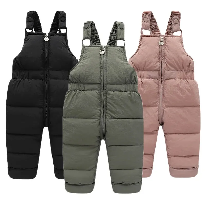 Combinaisons Hiver enfants salopette chaude automne filles garçons pantalons épais bébé fille combinaison pour 1 5 ans haute qualité enfants Ski vers le bas Overal 231214