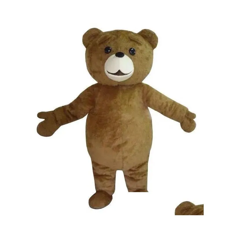 Mascot Real Picture Cute Bear Costume ADT Rozmiar Drop Relivery Kostiumy DHM26