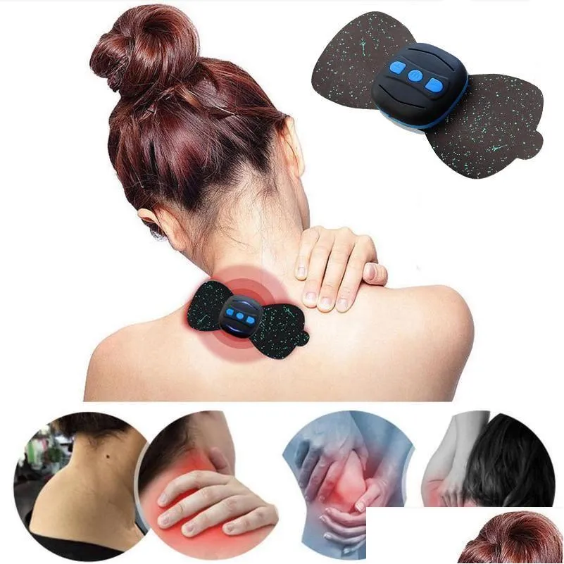 Pistolet de massage Mas Gun Mini Cou Vertèbre Cervicale Masr Électrique Basse Fréquence Courant PSE Pour Shoder Corps Taille Bras Jambes Relaxation Goutte Dhkns