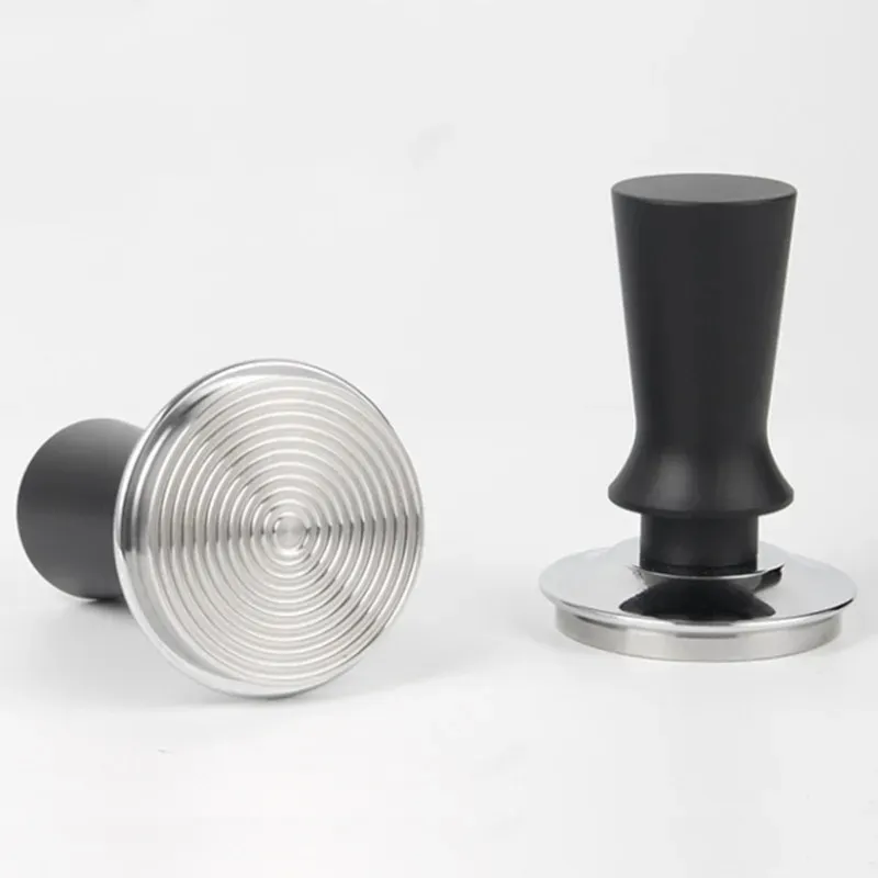 TAMPERS 51mm54mm58mm Kalibre Dalgalanmış Kerbazlık Espresso Kahve Tozu Çekiç Basılı Yay Yüklü Kahve Takas Aksesuarları 231214