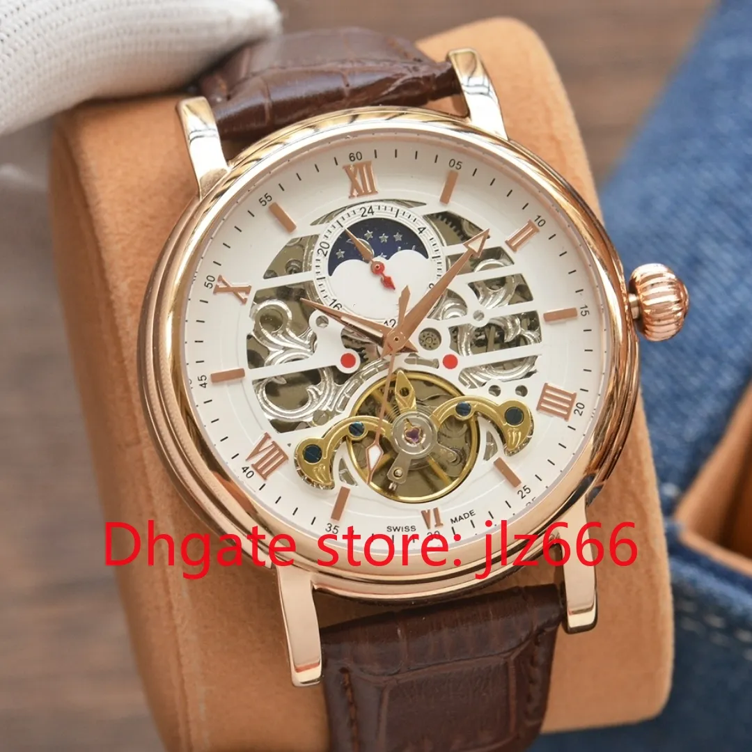 Menwatch Designer Watch (PP) Tam Otomatik Mekanik Hareket Tourbillon Sports Boş Boş Zaman Safir Ayna Su geçirmez, PPS