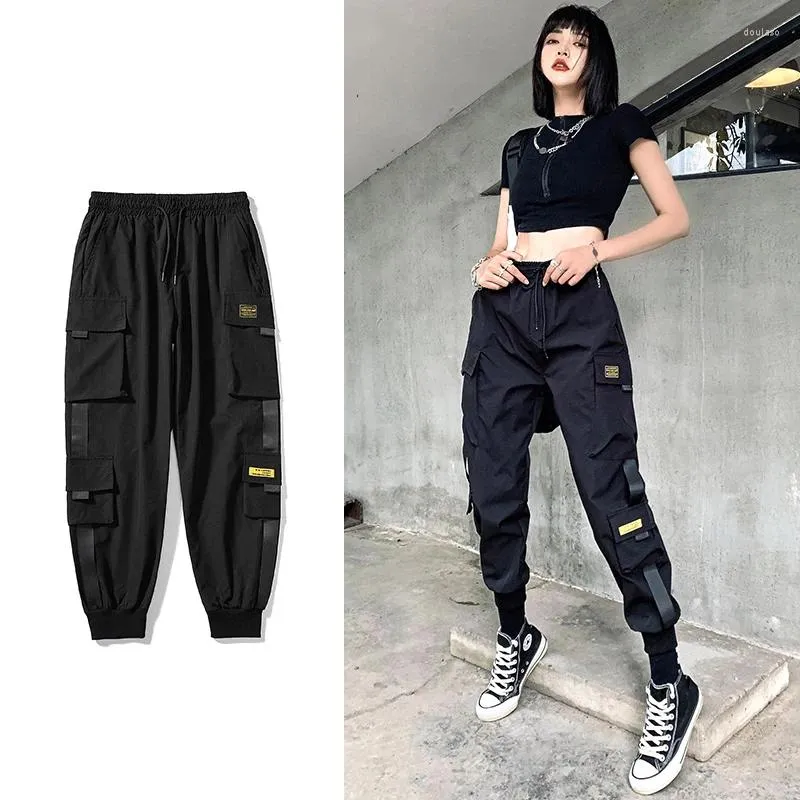 Women's Pants Women Elastic Waist Loose Streetwear Cargo Female Fashion Ankle-length Jogging Trousers Ladies Plus Szie 2023 Casual Pant