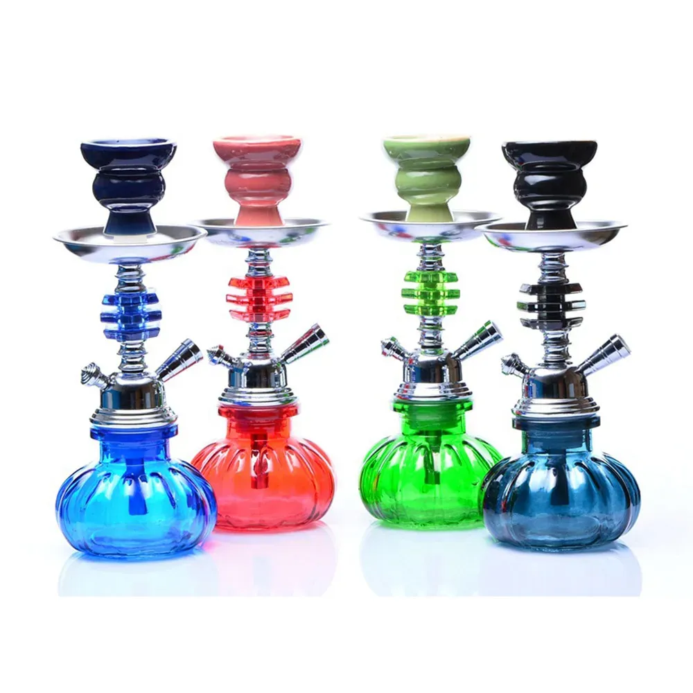 Taşınabilir nargile shisha sigara su borusu seti 10.8 inç serin mini renkli cam yenilikçi sheesha narguil nargil nargilli kiti hediye ll