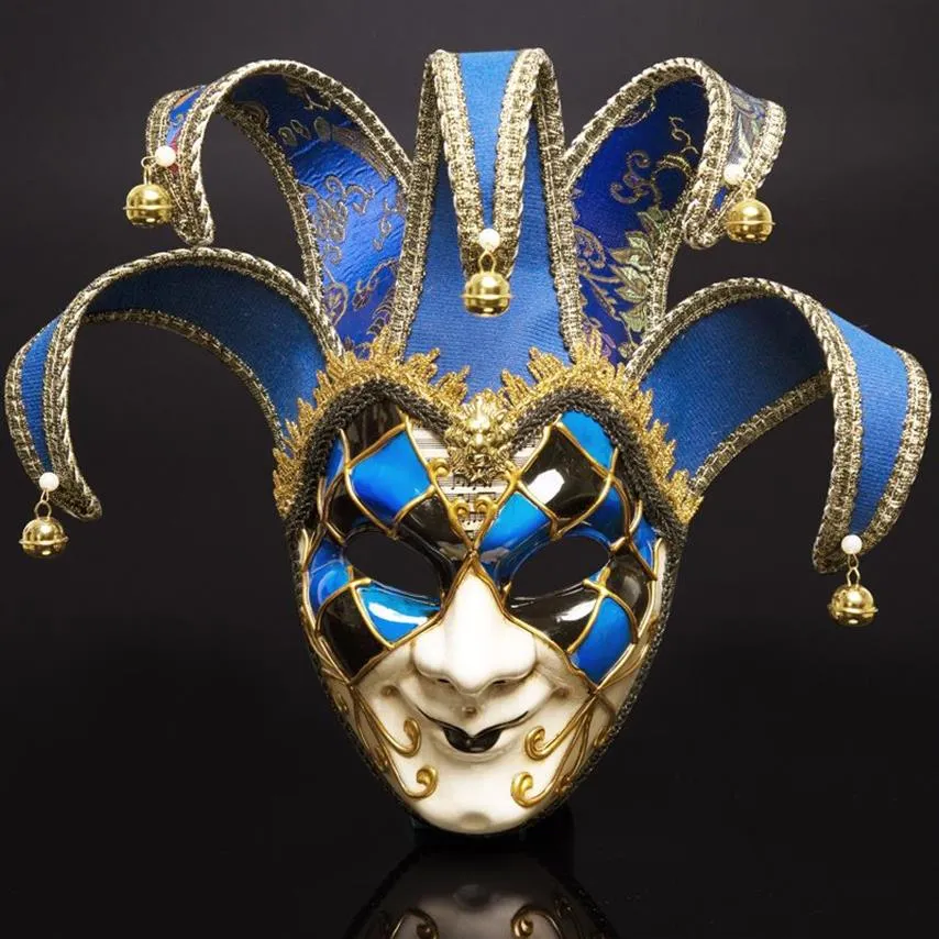 Włochy w stylu Wenecji 44 17 cm świąteczny maskarada pełna twarz Anticzna maska ​​3 kolory dla cosplay Night Club2979