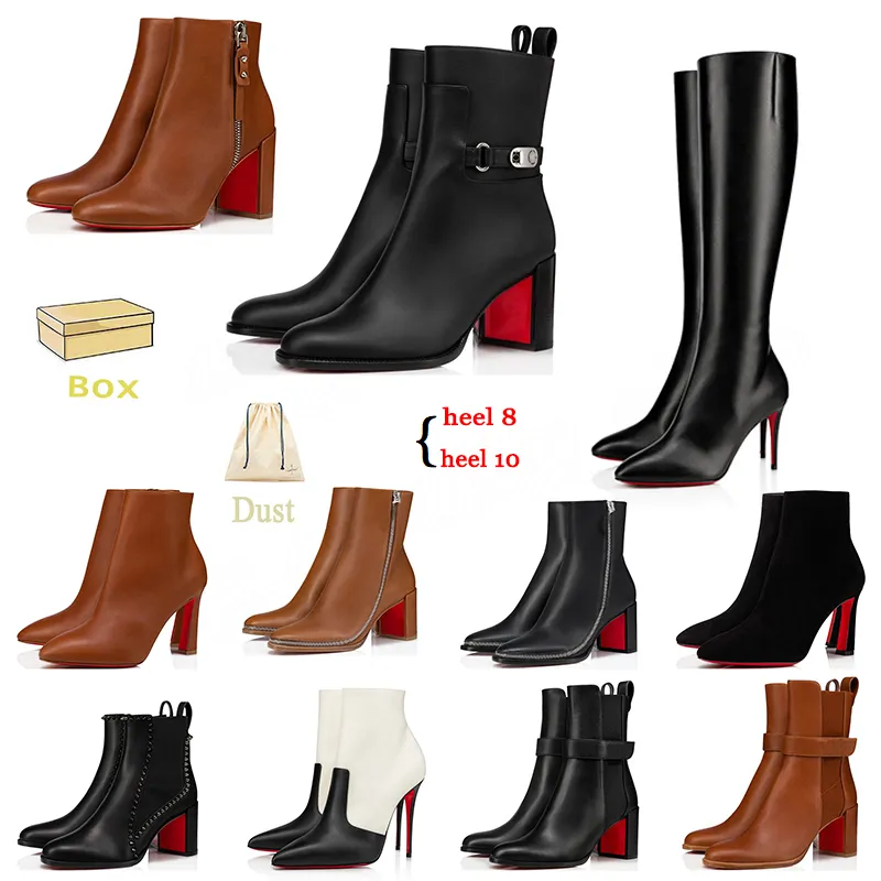 Designer Boots Woman Red Bottoms Over The Kne Boot Luxury Luxury Womens High Heels Dress Shoes Sexig Pointed-Toe Pumpar Top Quality So Kate Booty Ankel Short Booties